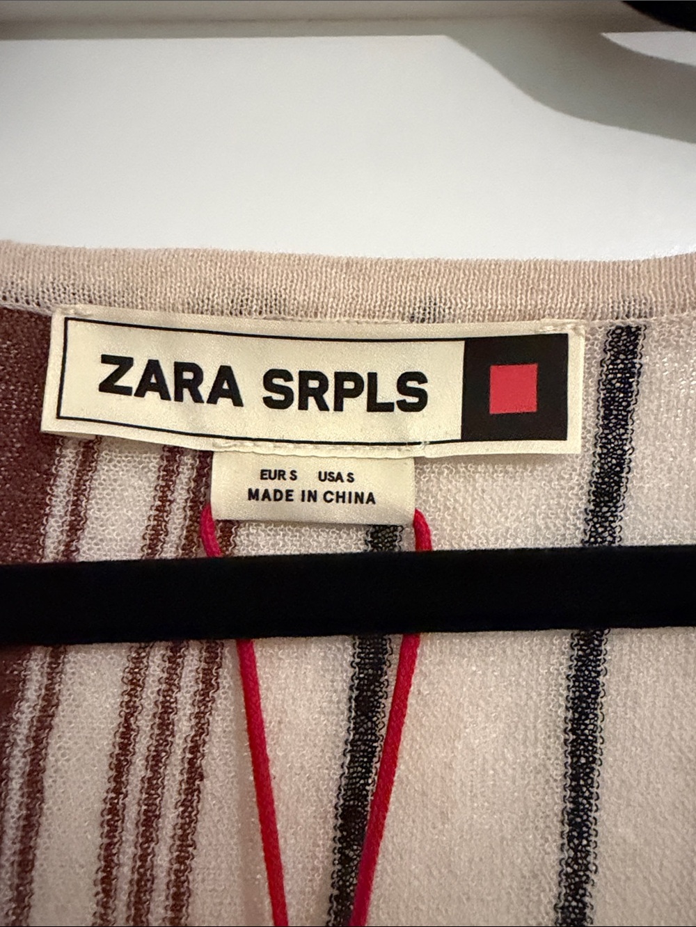 Zara Cream Sweater with Brown and Black Stripes - Picture 2 of 6